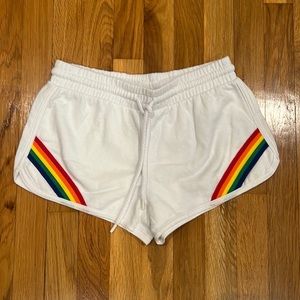 Rainbow garage shorts